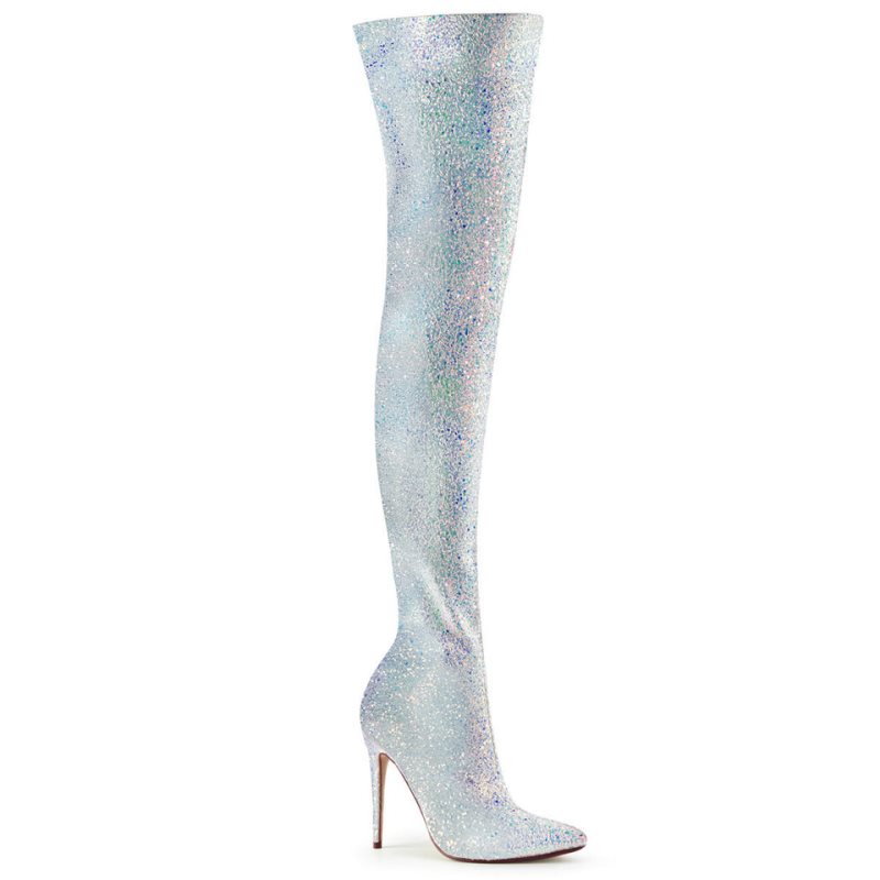 Pleaser Courtly-3015 Hoge Hakken Dames Wit | BELGIE BEWKBUXH