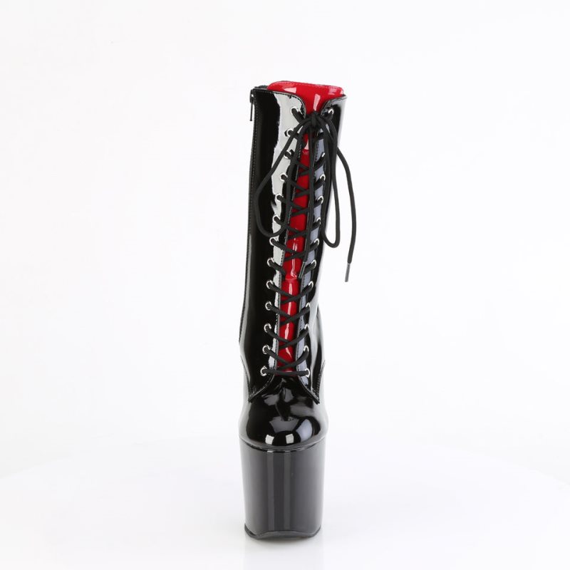 Pleaser Craze-1040FH Laarzen Dames Zwart Rood | BELGIE BENMIFCA
