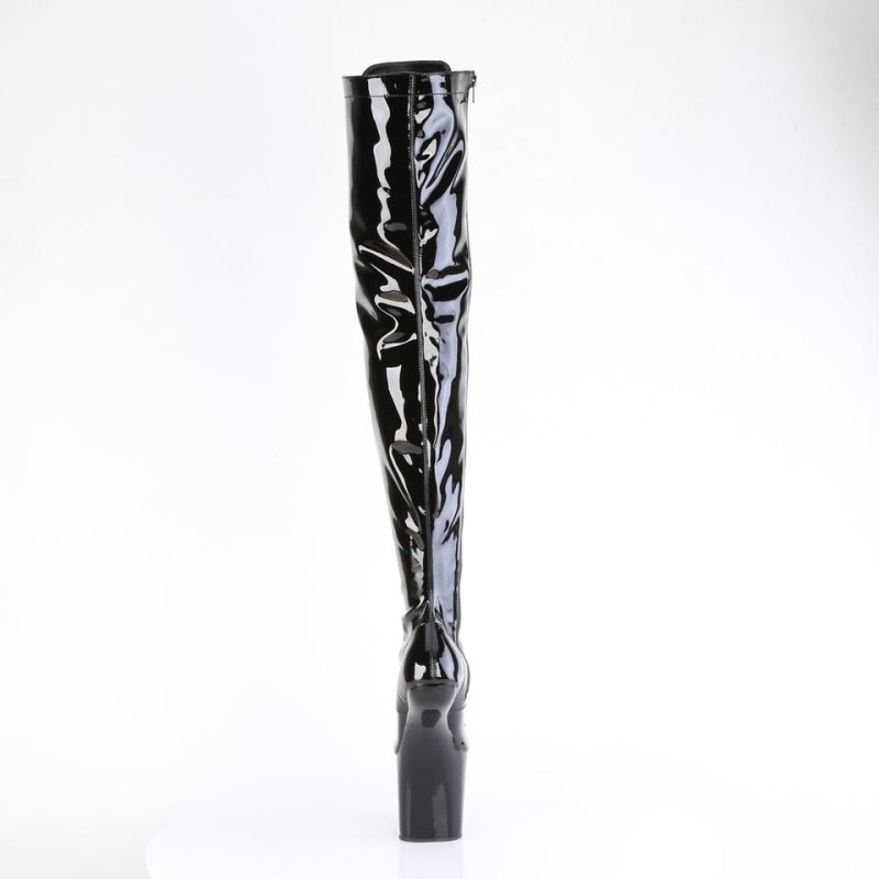 Pleaser Craze-3023 Hoge Hakken Dames Zwart | BELGIE BELAXRQF