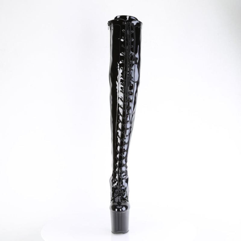 Pleaser Craze-3023 Hoge Hakken Dames Zwart | BELGIE BELAXRQF
