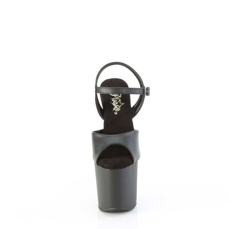 Pleaser Craze-809 Vegan Leather Hakken Dames Zwart | BELGIE BESVBGHM