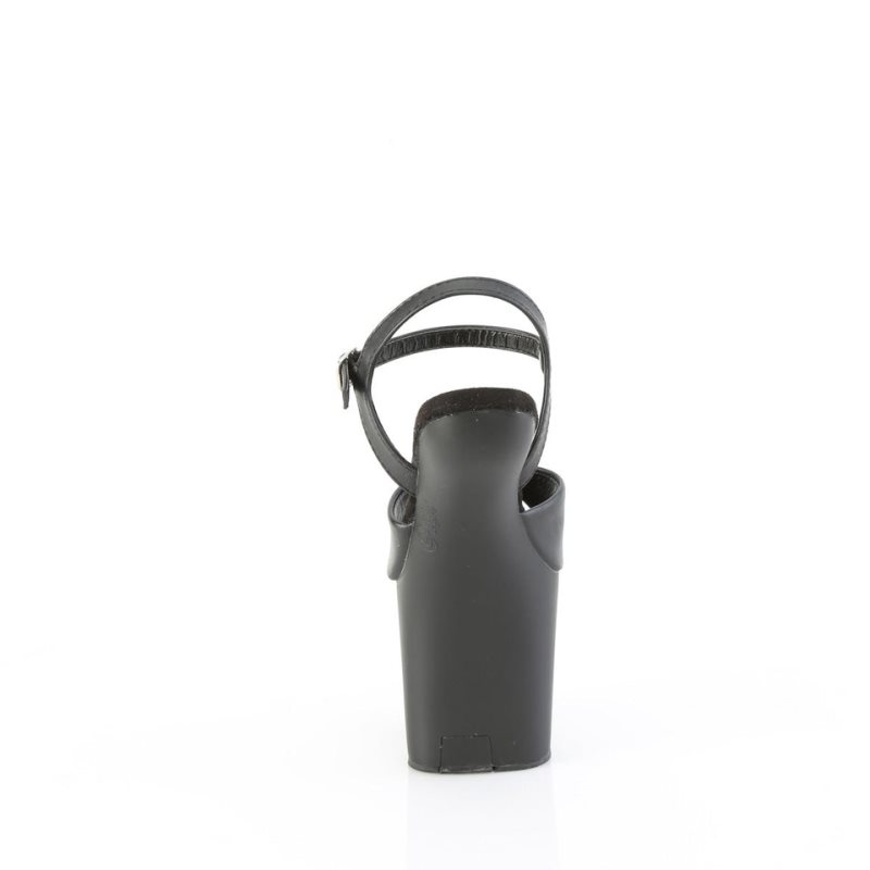 Pleaser Craze-809 Vegan Leather Hakken Dames Zwart | BELGIE BESVBGHM