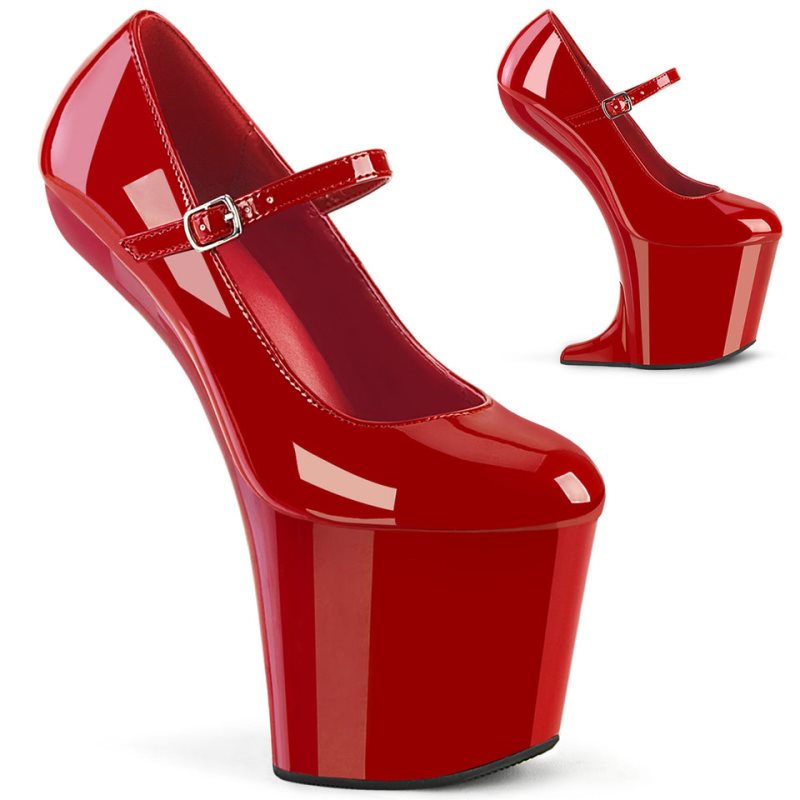 Pleaser Craze-880 Hakken Dames Rood | BELGIE BEMWIQPE