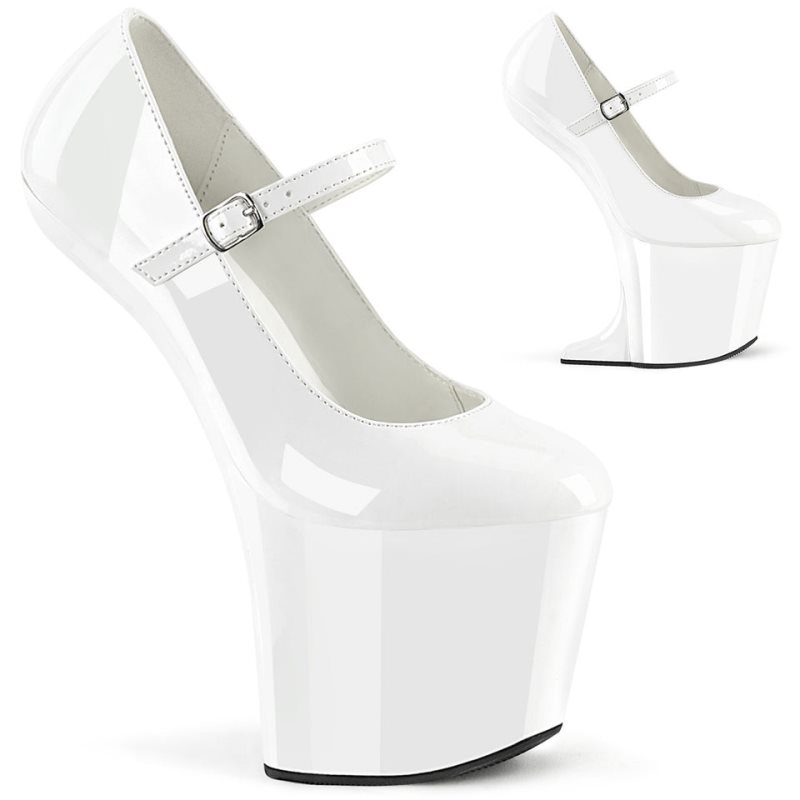 Pleaser Craze-880 Hakken Dames Wit | BELGIE BEPAHTSI