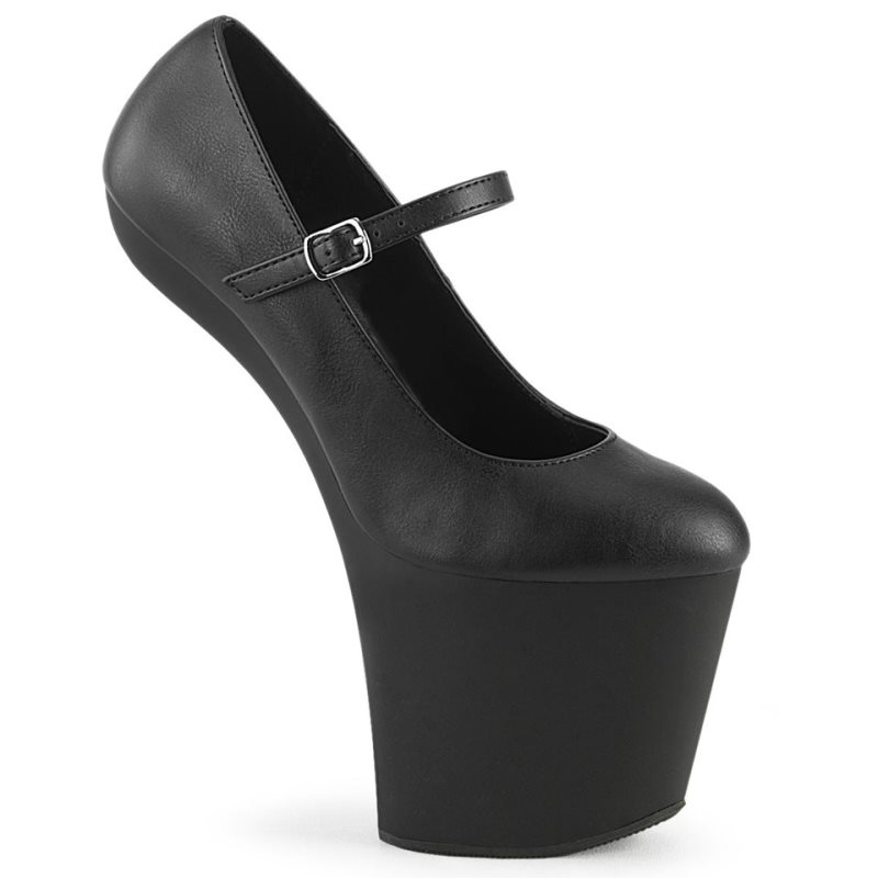 Pleaser Craze-880 Vegan Leather Hakken Dames Zwart | BELGIE BEPVHMZB