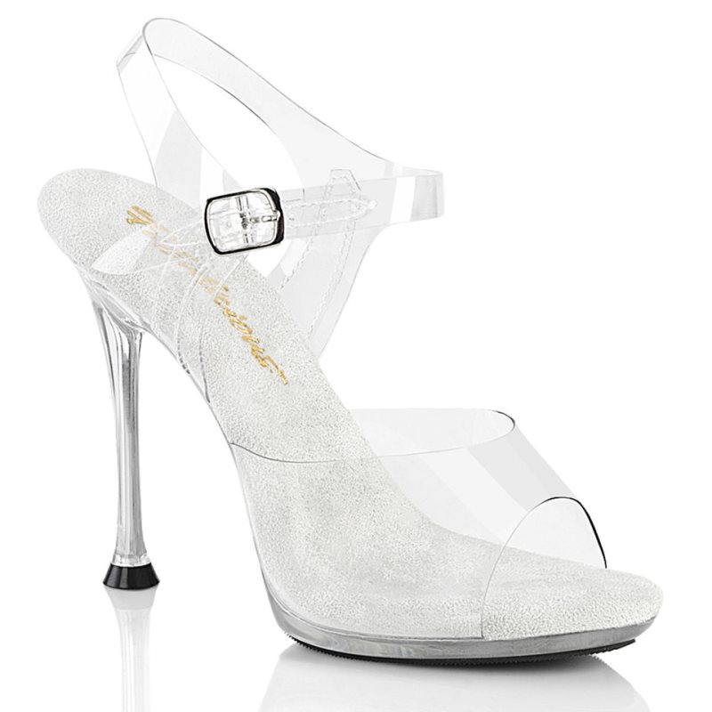 Pleaser Cupid-408 Hakken Dames Clear | BELGIE BEJIESFN