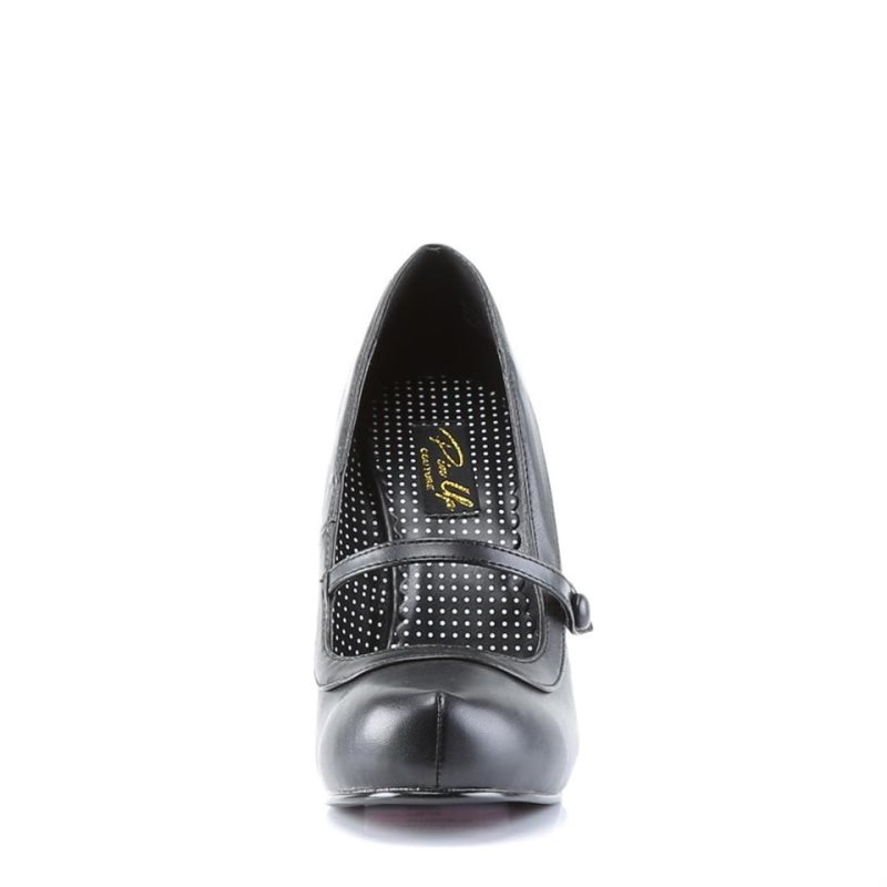 Pleaser Cutiepie-02 Vegan Leather Hakken Dames Zwart | BELGIE BEQHNBGU