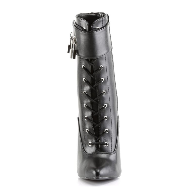 Pleaser Dagger-1023 Vegan Leather Laarzen Dames Zwart | BELGIE BEGMWZHY