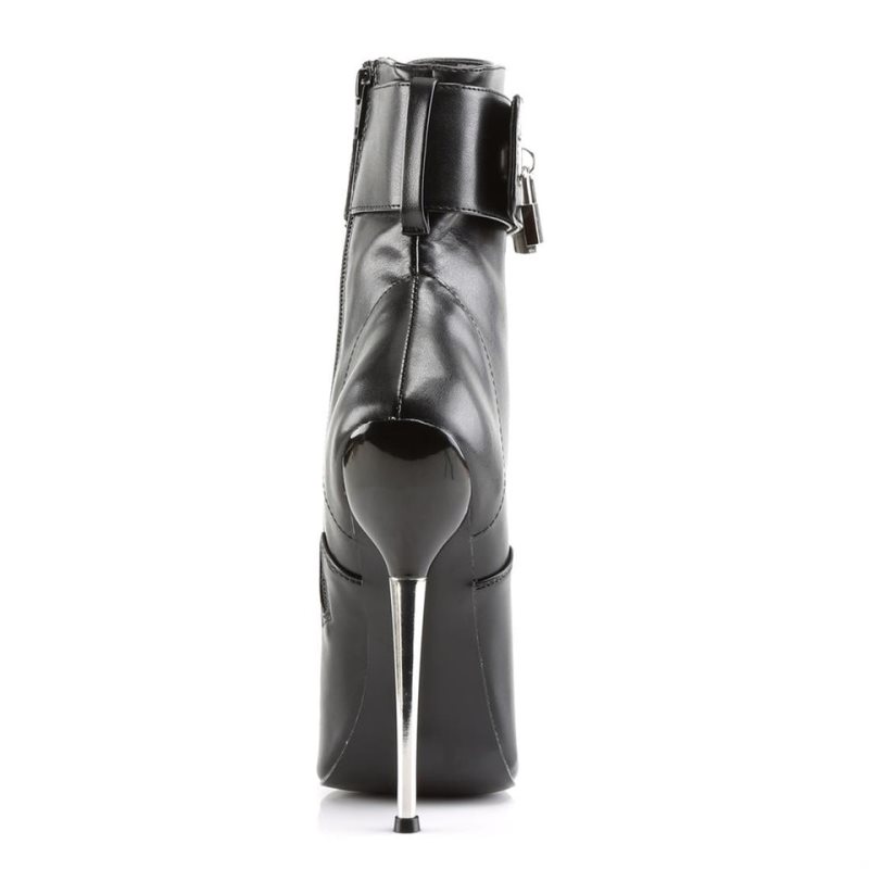 Pleaser Dagger-1023 Vegan Leather Laarzen Dames Zwart | BELGIE BEGMWZHY