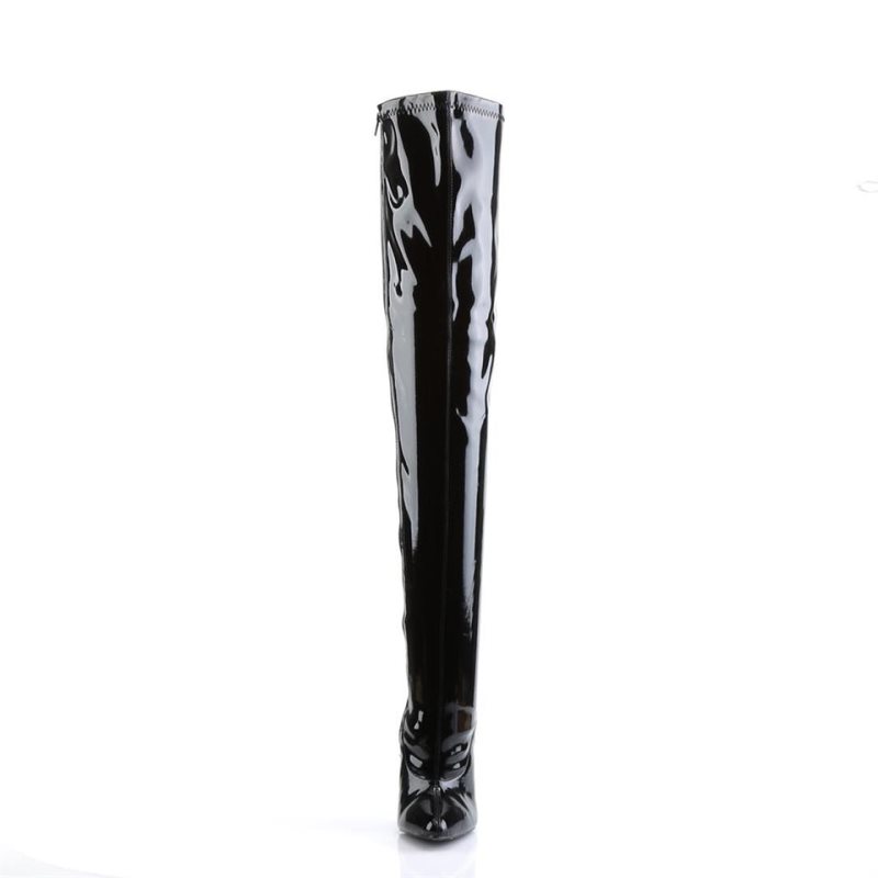 Pleaser Dagger-3000 Hoge Hakken Dames Zwart | BELGIE BEHKBROI