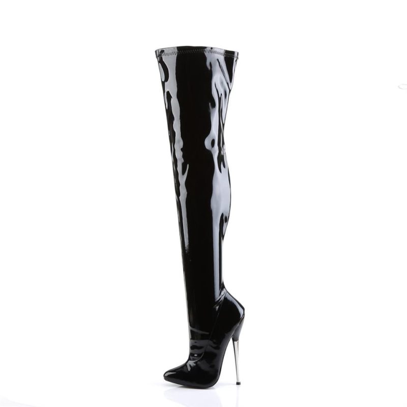 Pleaser Dagger-3000 Hoge Hakken Dames Zwart | BELGIE BEHKBROI