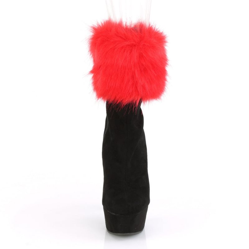 Pleaser Delight-1000 Suede Laarzen Dames Zwart | BELGIE BEYZTLMO