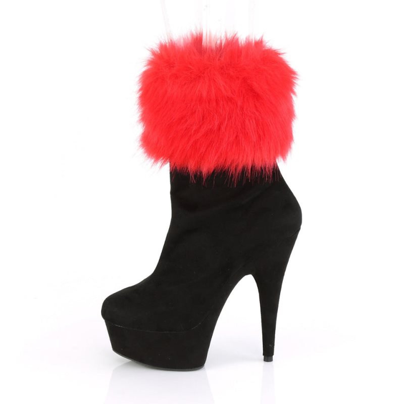 Pleaser Delight-1000 Suede Laarzen Dames Zwart | BELGIE BEYZTLMO