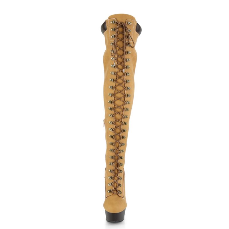 Pleaser Delight-3000TL Hoge Hakken Dames Bruin | BELGIE BEXOZUES