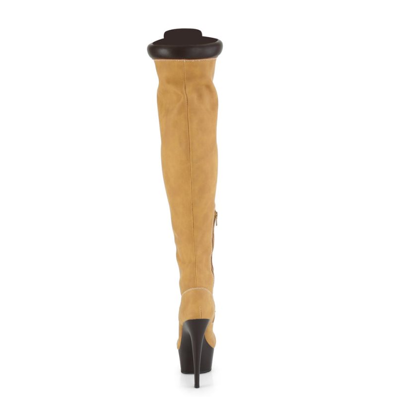 Pleaser Delight-3000TL Hoge Hakken Dames Bruin | BELGIE BEXOZUES