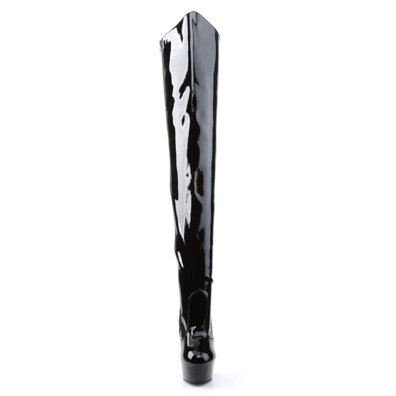 Pleaser Delight-3010 Hoge Hakken Dames Zwart | BELGIE BESJPFGZ