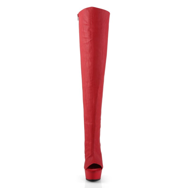 Pleaser Delight-3019 Hoge Hakken Dames Rood | BELGIE BEAYONQL