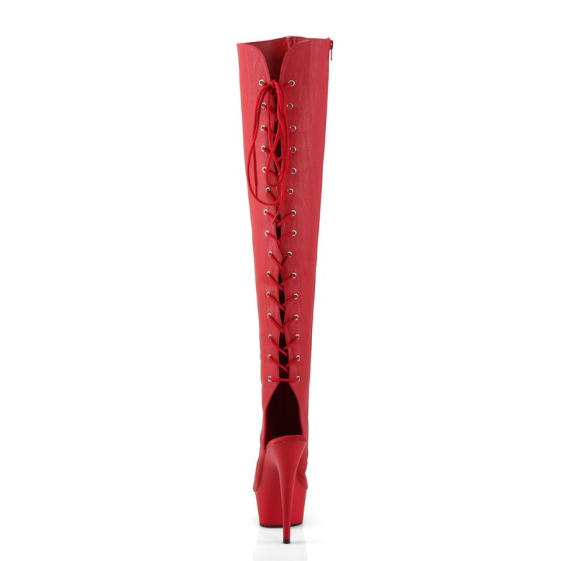 Pleaser Delight-3019 Hoge Hakken Dames Rood | BELGIE BEAYONQL