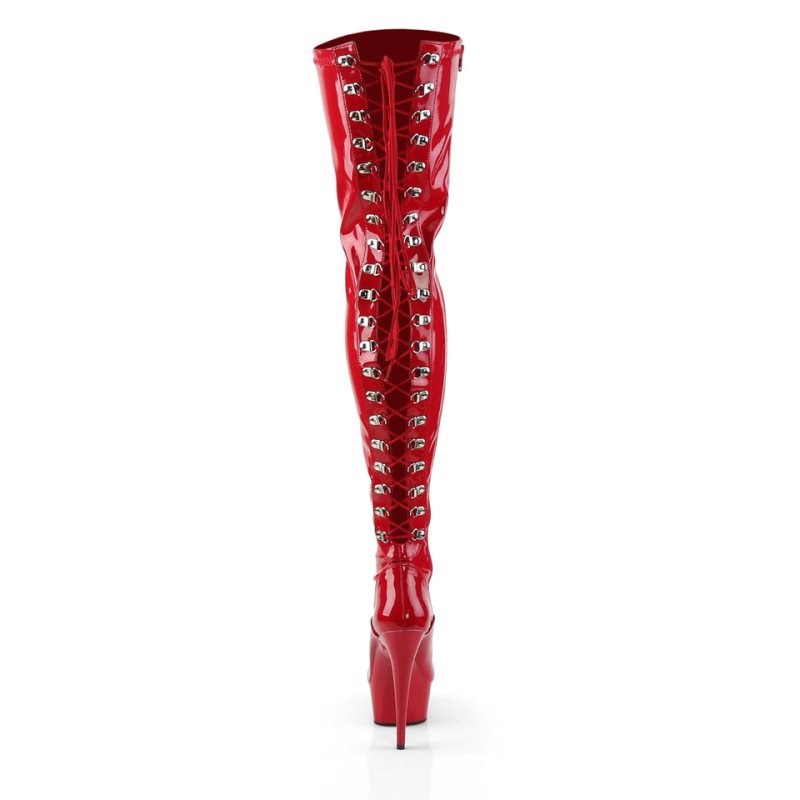 Pleaser Delight-3063 Hoge Hakken Dames Rood | BELGIE BEBNTIYW