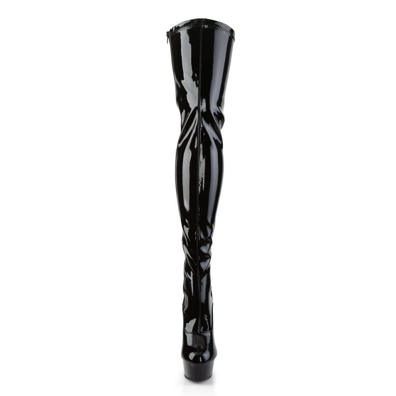 Pleaser Delight-3063 Hoge Hakken Dames Zwart | BELGIE BESMGBOC