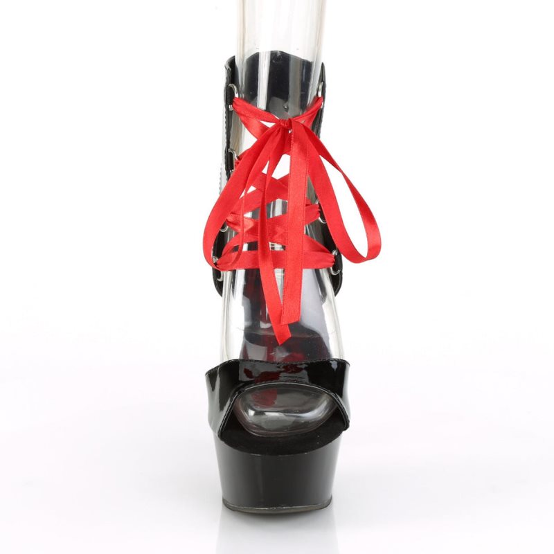 Pleaser Delight-600-14FH Hakken Dames Zwart | BELGIE BEEJOYTD