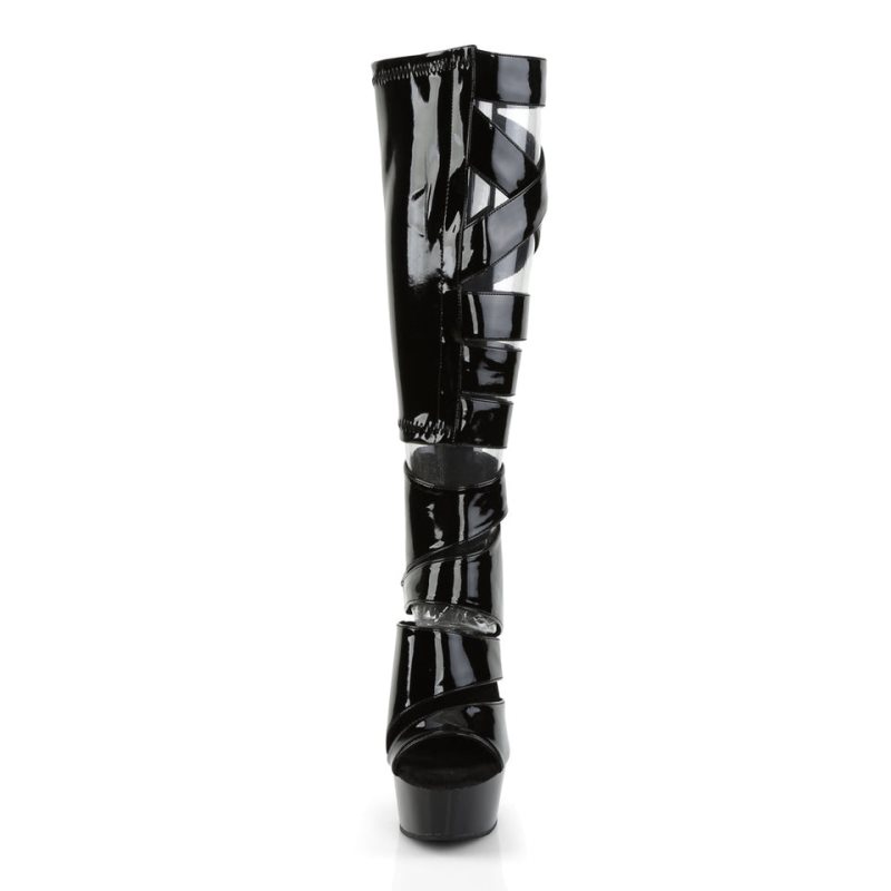 Pleaser Delight-600-49 Hakken Dames Zwart | BELGIE BEHNDPXW