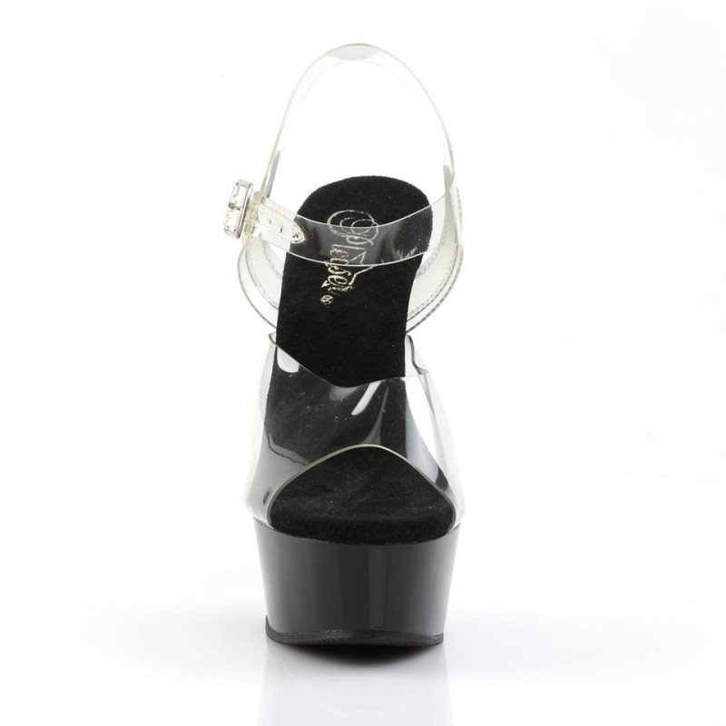 Pleaser Delight-608 Hakken Dames Zwart | BELGIE BEZSCYEP