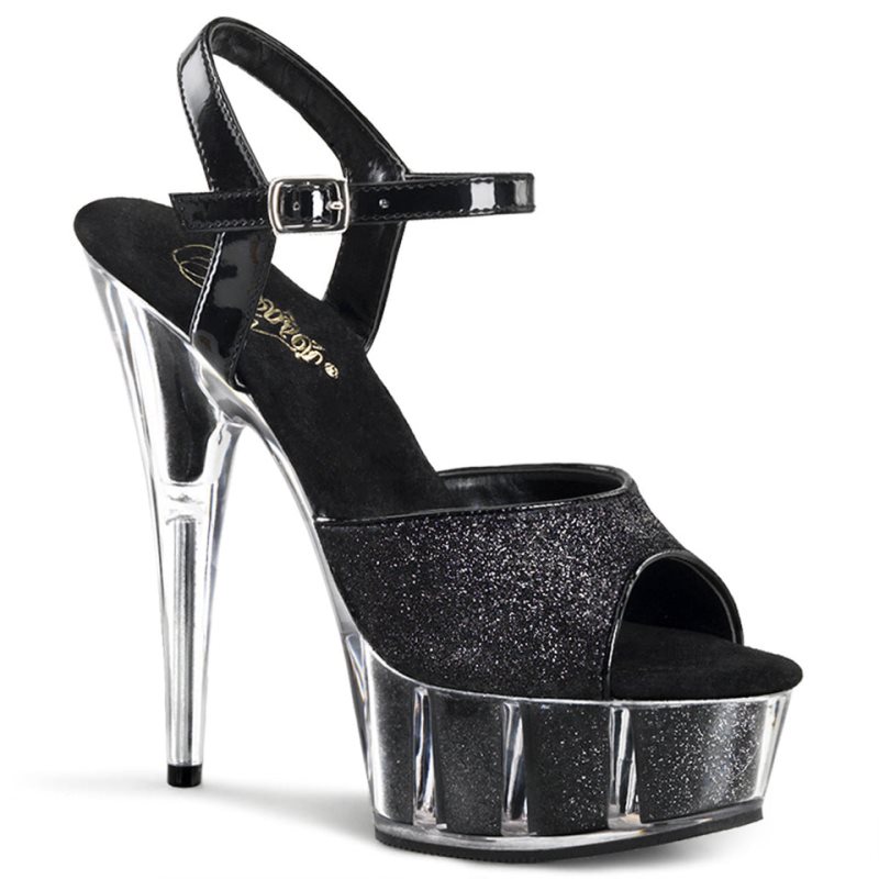 Pleaser Delight-609-5G Hakken Dames Zwart | BELGIE BESXJZMR