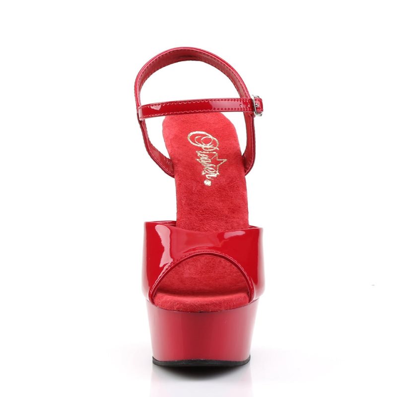 Pleaser Delight-609 Hakken Dames Rood | BELGIE BEUVFKMJ