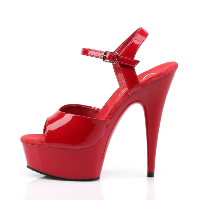 Pleaser Delight-609 Hakken Dames Rood | BELGIE BEUVFKMJ