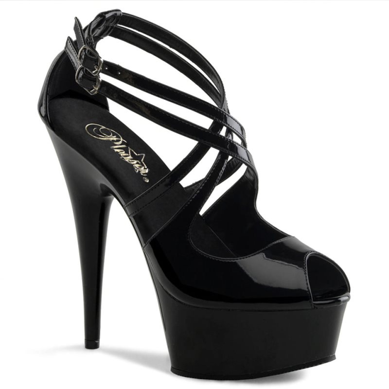 Pleaser Delight-612 Hakken Dames Zwart | BELGIE BENTJGAZ