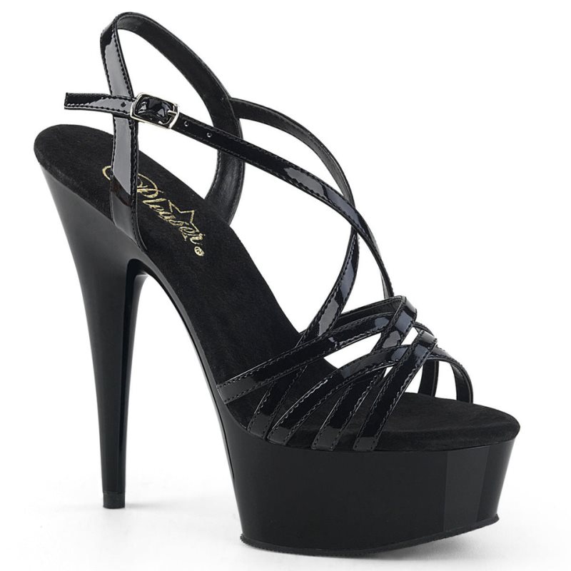 Pleaser Delight-613 Hakken Dames Zwart | BELGIE BEPVYCXR