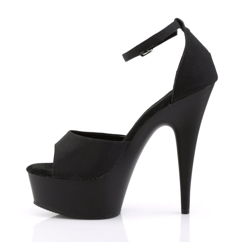 Pleaser Delight-618PS Hakken Dames Zwart | BELGIE BEHVOGCQ