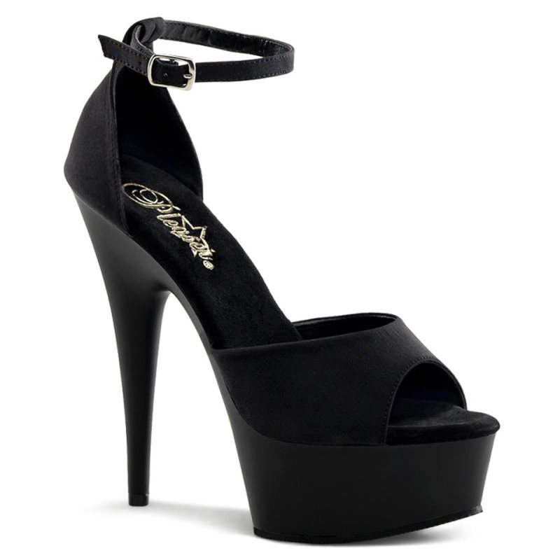 Pleaser Delight-618PS Hakken Dames Zwart | BELGIE BEHVOGCQ