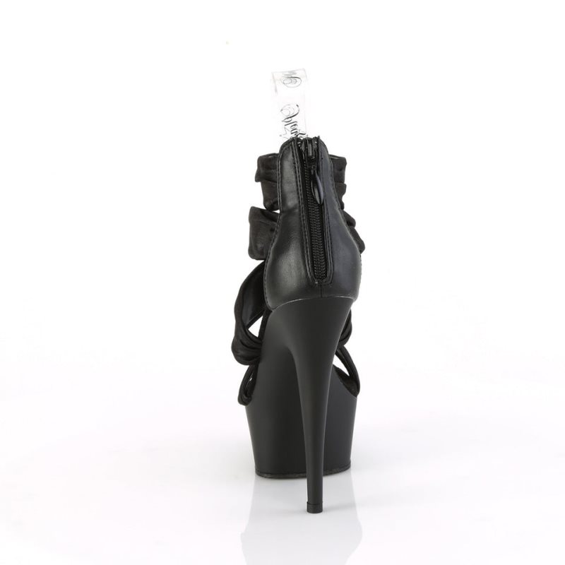 Pleaser Delight-620 Vegan Leather Hakken Dames Zwart | BELGIE BEYACPIX