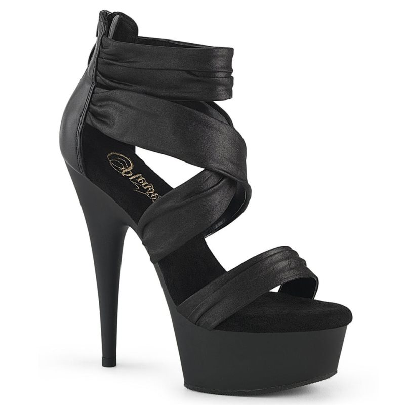 Pleaser Delight-620 Vegan Leather Hakken Dames Zwart | BELGIE BEYACPIX