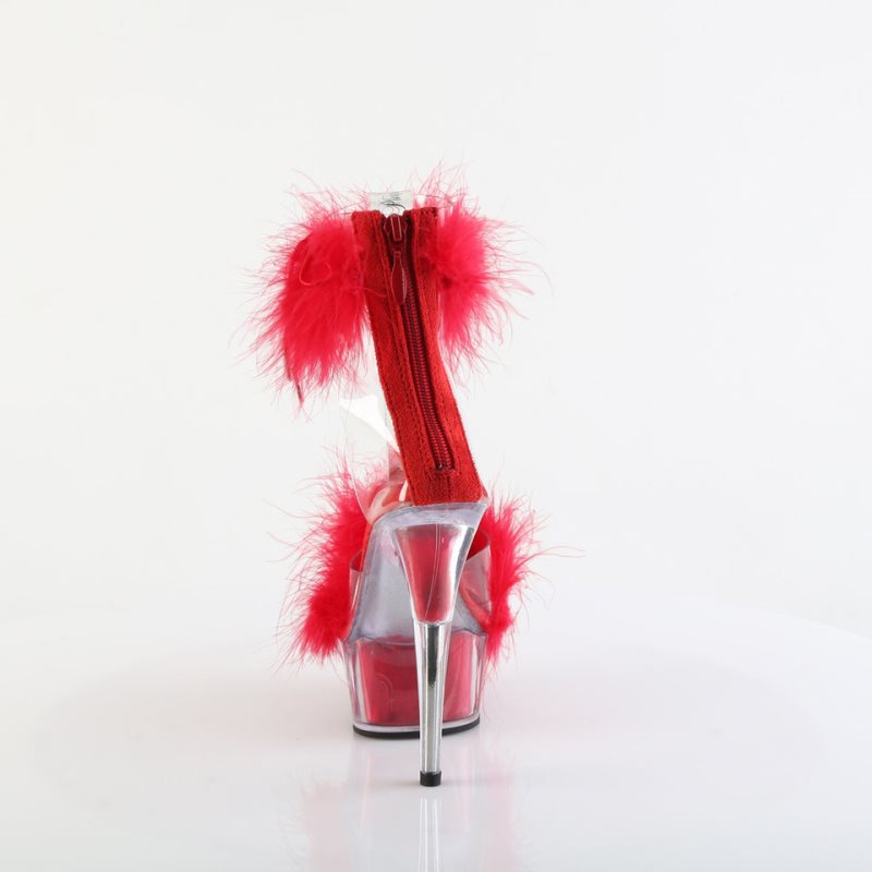 Pleaser Delight-624F Hakken Dames Rood | BELGIE BEYADOVU