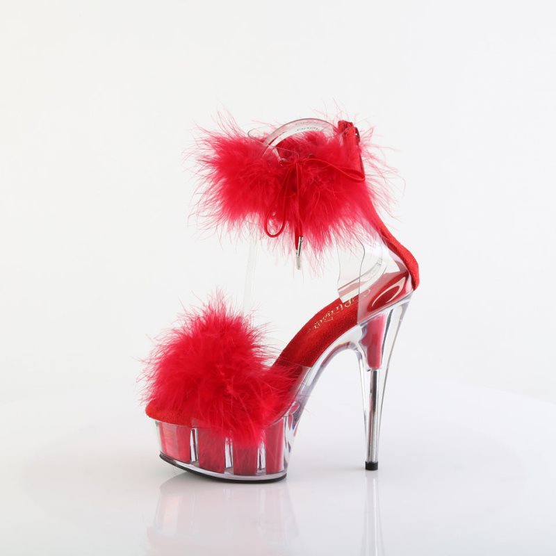 Pleaser Delight-624F Hakken Dames Rood | BELGIE BEYADOVU