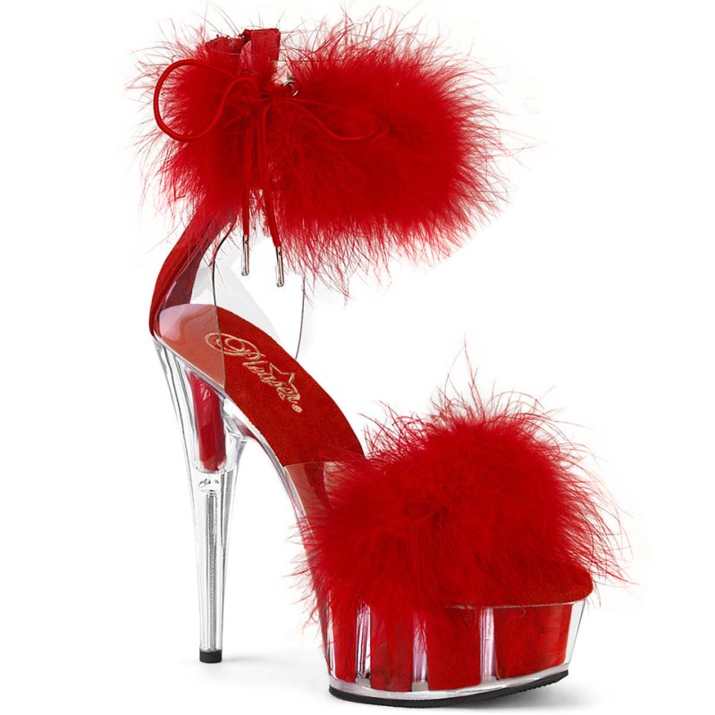 Pleaser Delight-624F Hakken Dames Rood | BELGIE BEYADOVU
