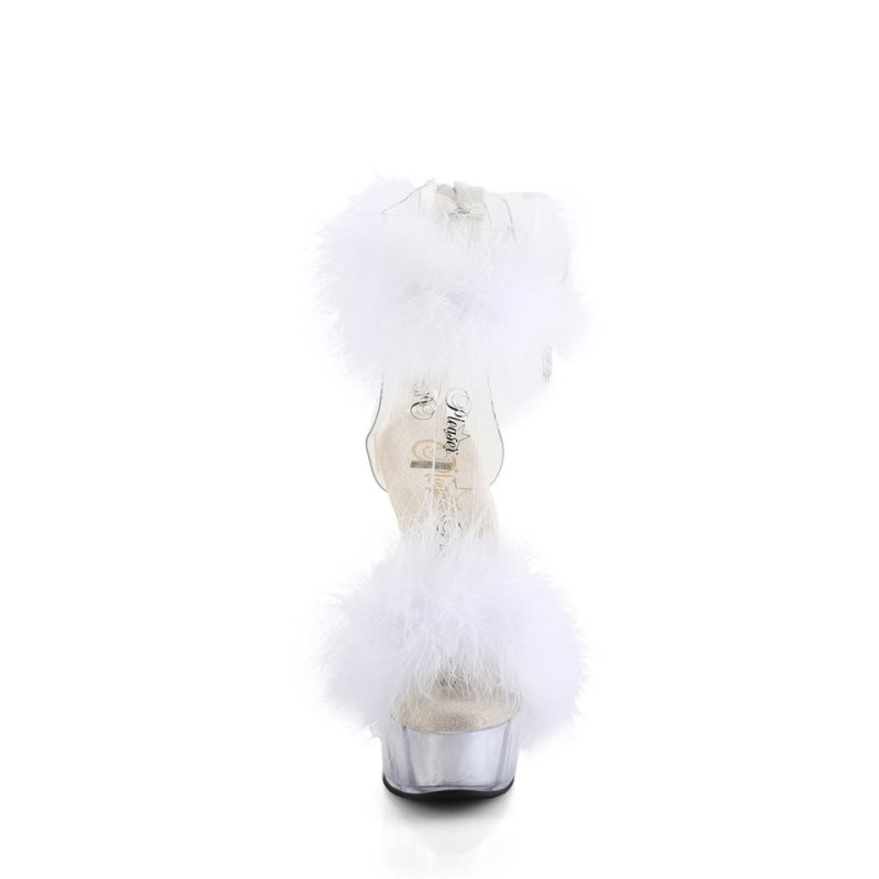 Pleaser Delight-624F Hakken Dames Wit | BELGIE BEMHCOSA