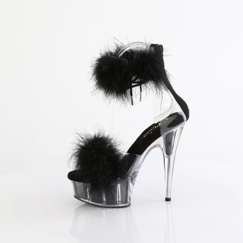 Pleaser Delight-624F Hakken Dames Zwart | BELGIE BEAWIBSN