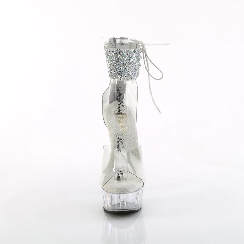 Pleaser Delight-624RS-02 Hakken Dames Zilver | BELGIE BEEFGTAK