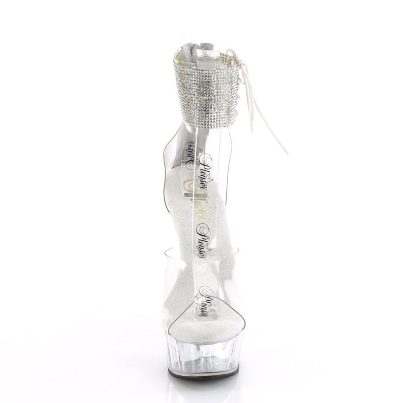 Pleaser Delight-624RS Hakken Dames Clear | BELGIE BEZCQVNL