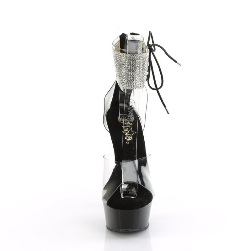 Pleaser Delight-624RS Hakken Dames Zwart | BELGIE BEZWORBV