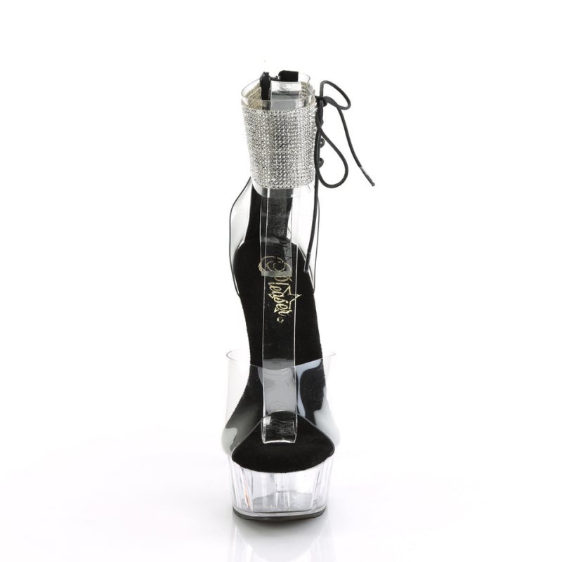 Pleaser Delight-624RS Hakken Dames Zwart | BELGIE BEQWRVZU