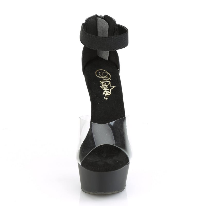 Pleaser Delight-624 Hakken Dames Zwart | BELGIE BEVBJHXD
