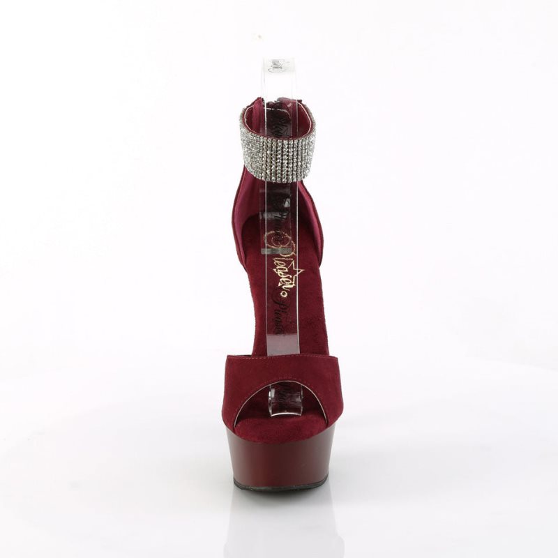 Pleaser Delight-625 Hakken Dames Bordeaux | BELGIE BEENDZFP