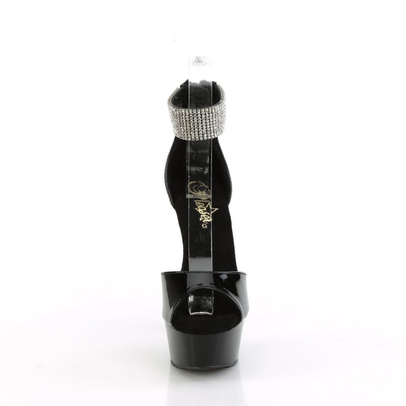 Pleaser Delight-625 Hakken Dames Zwart | BELGIE BEBLAJRG