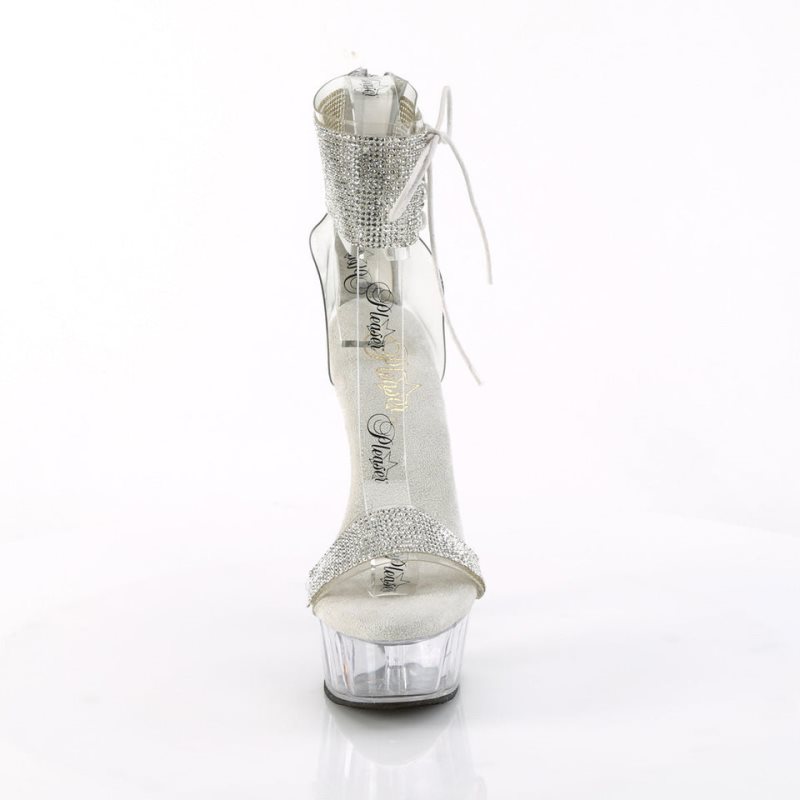 Pleaser Delight-627RS Hakken Dames Zilver | BELGIE BEGNISBU