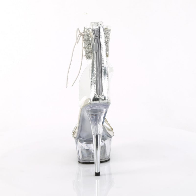 Pleaser Delight-627RS Hakken Dames Zilver | BELGIE BEGNISBU